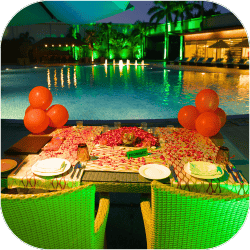 Pool Date Romantic Dinner Date