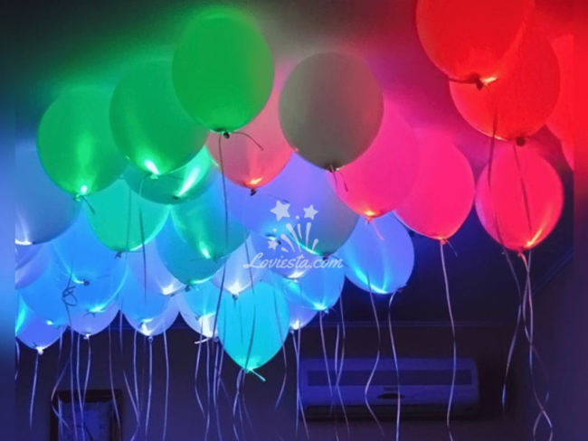 sparkling led balloon decoration