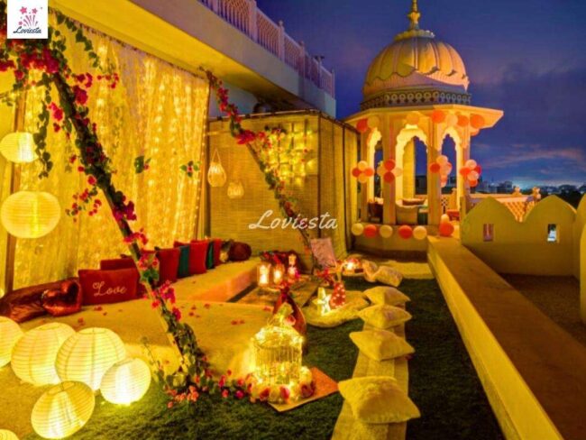 Romantic Fairytale Fountain Candlelight Dining on Rooftop, Jaipur 001 Romantic Fairytale Fountain Candlelight Dining on Rooftop, Jaipur