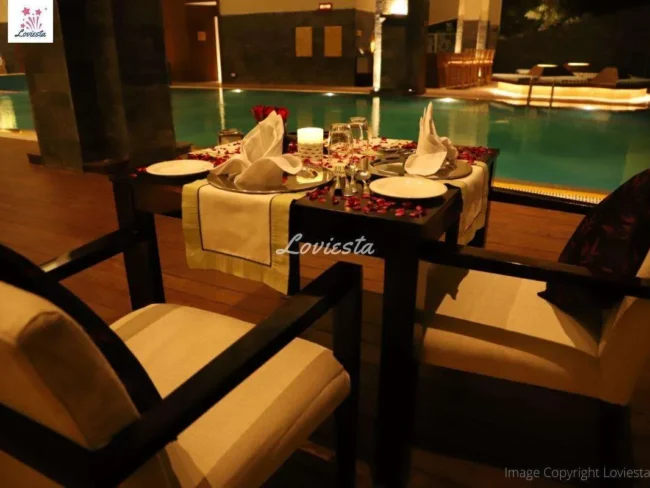 Private Poolside Dinner In Vivanta Delhi