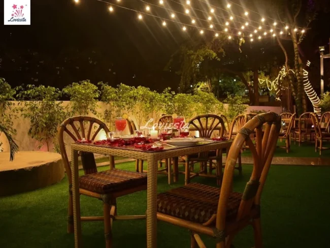Romantic Outdoor Candlelight Dinner in Gurugram Loviesta 001 Romantic Outdoor Candlelight Dinner in Gurugram