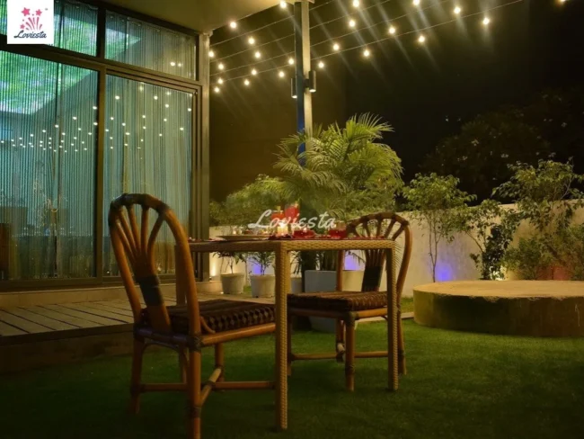 Romantic Outdoor Candlelight Dinner in Gurugram Loviesta 002
