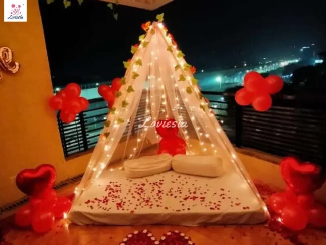 Beautiful canopy decoration at home