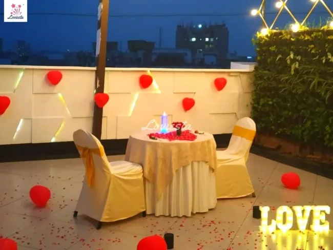 Private Rooftop Candlelight Dinner In Mumbai