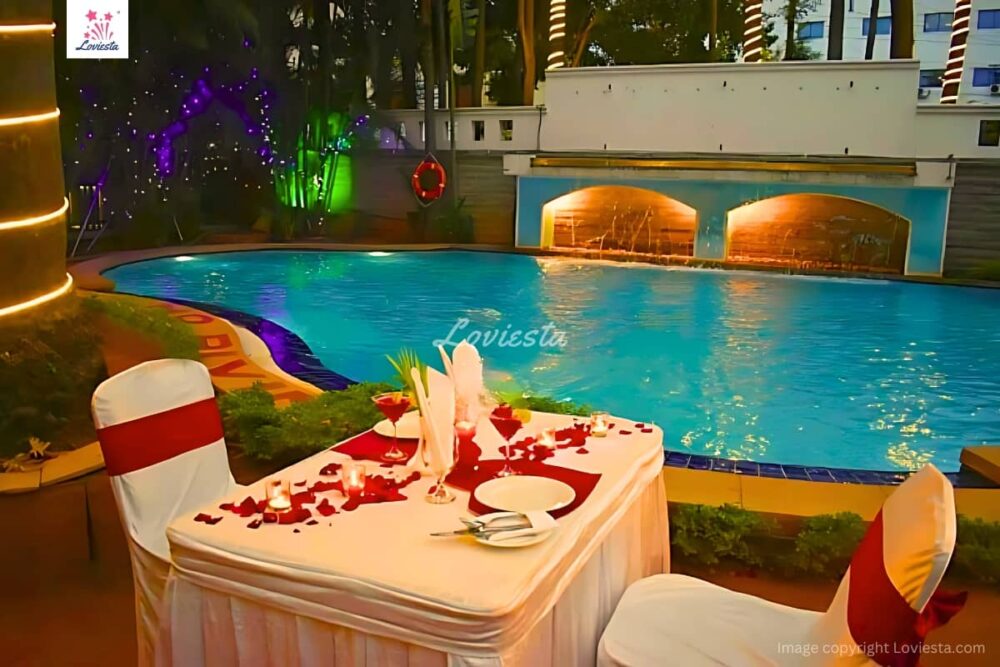 Romantic Poolside Candlelight Dinner, Bengaluru
