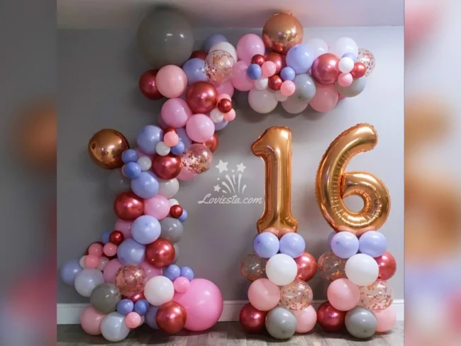 Half Arch Pastel Balloon Decoration