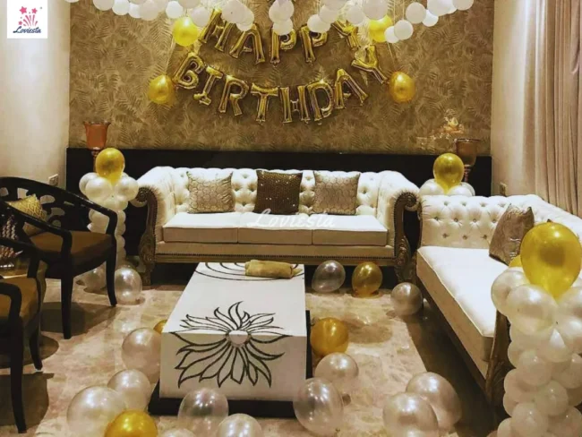 Hanging Balloon Decoration For Birthday Surprise At Home 002