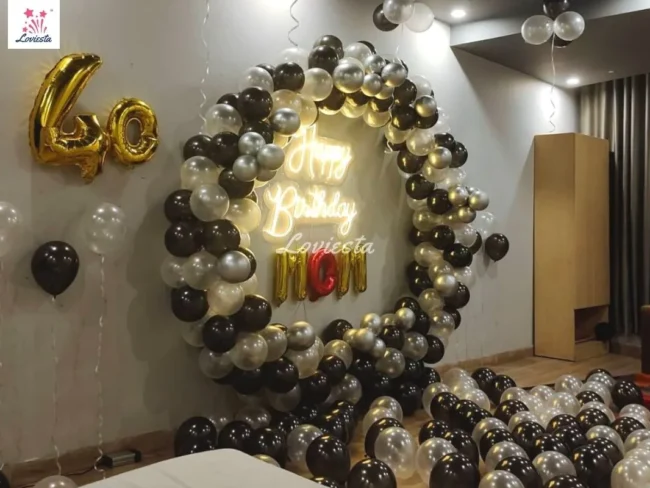 Metallic Balloon Ring Decoration Loviesta 001 Metallic Balloon Ring Decoration At Home