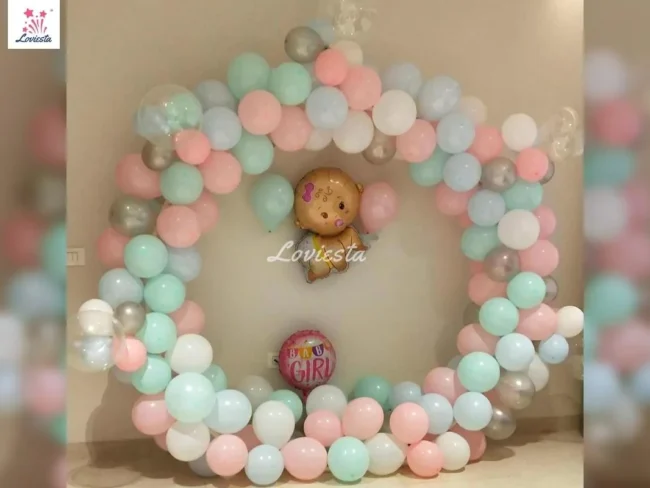 Baby Shower Balloon Ring Decoration For Home