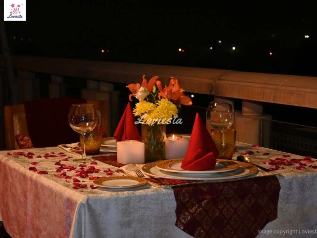 Private Balcony Dinner Date Delhi - Loviesta001 Private Balcony View Candlelight Dinner in South Delhi