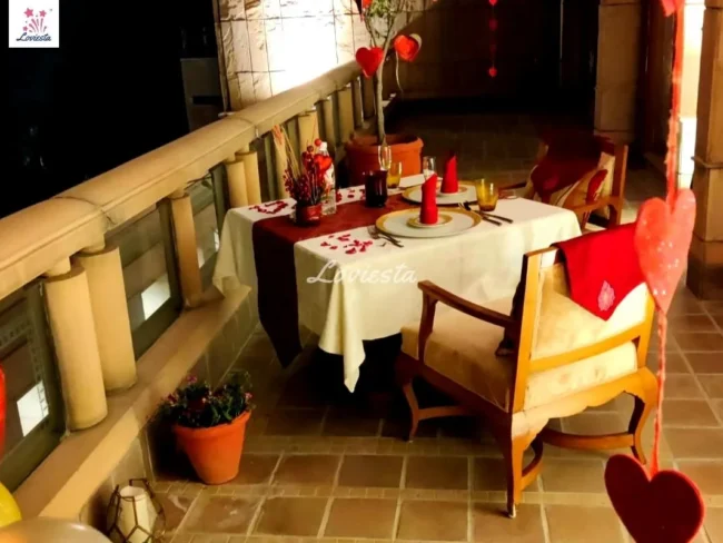Private Balcony View Dinner Jaypee Continental Vasant Loviesta 002