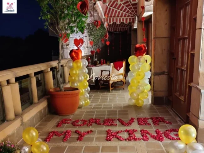 Private Balcony View Dinner Jaypee Continental Vasant Loviesta 003