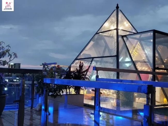 Private Rooftop Candlelight Dinner Inside Prism Glass Canopy, Andheri, Mumbai 001 Private Rooftop Candlelight Dinner Inside Prism Glass Canopy, Andheri, Mumbai