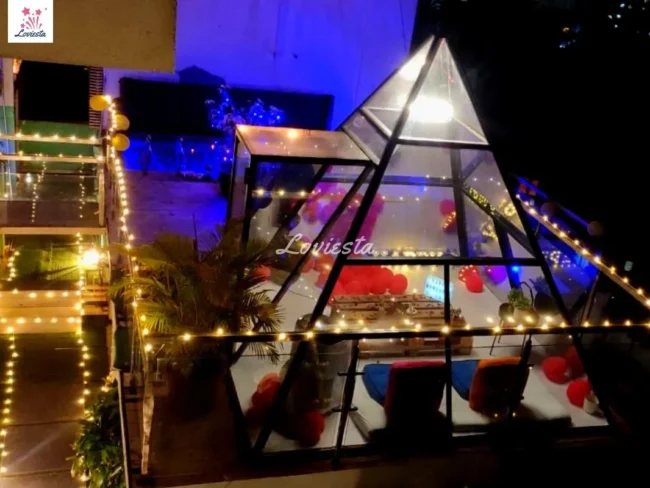 Private Rooftop Candlelight Dinner Inside Prism Glass Canopy, Andheri, Mumbai 004