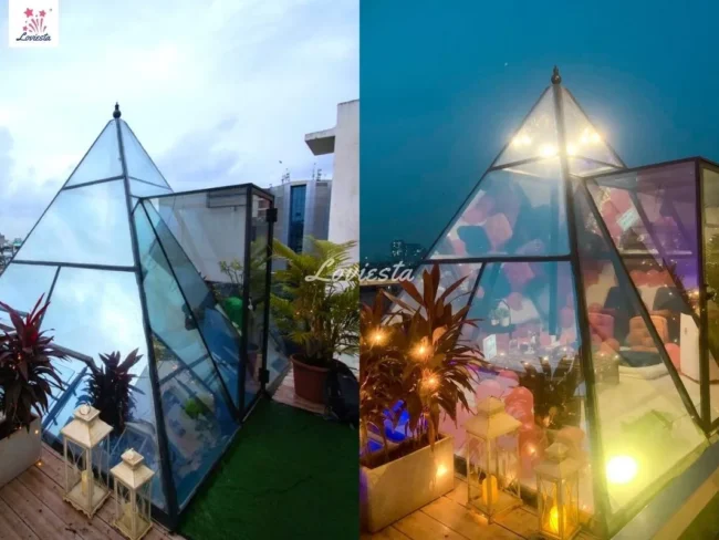 Private Rooftop Candlelight Dinner Inside Prism Glass Canopy, Andheri, Mumbai 006