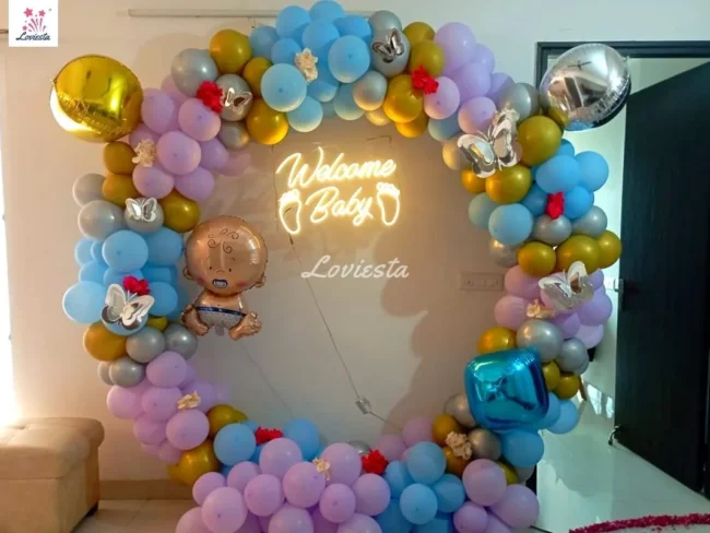 Welcome Baby Ring Decoration At Home Loviesta 01