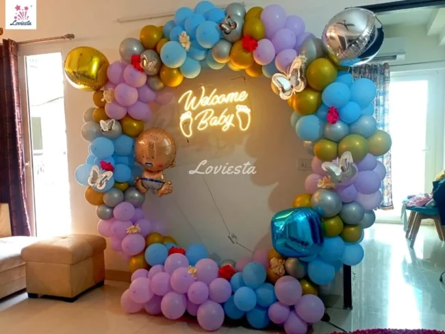 Welcome Baby Ring Decoration At Home Loviesta 02