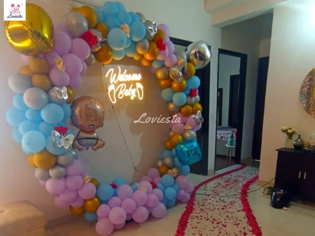 Welcome Baby Ring Decoration At Home Loviesta 03