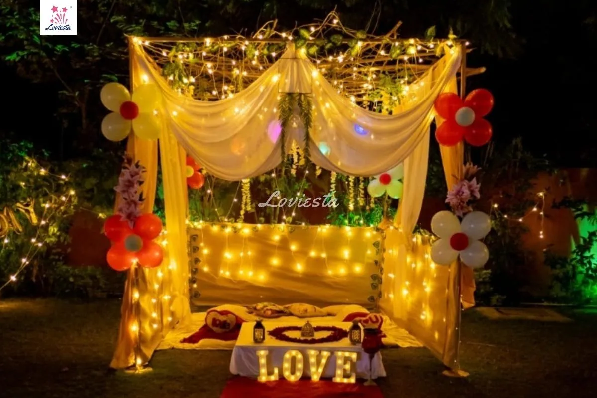 Bohemian Style Cabana Candlelight Dinner In Ahmedabad