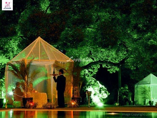 Private Garden Cabana Candlelight Dinner In Bangalore 001 Private Garden Cabana Candlelight Dinner In Bangalore