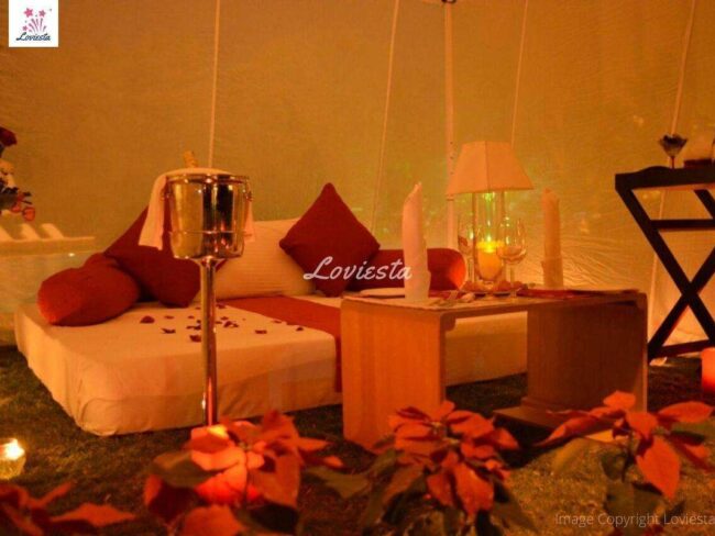 Private Garden Cabana Candlelight Dinner In Bangalore 003