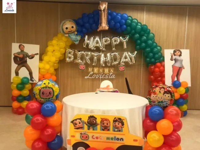 Cocomelon Birthday Theme Decoration