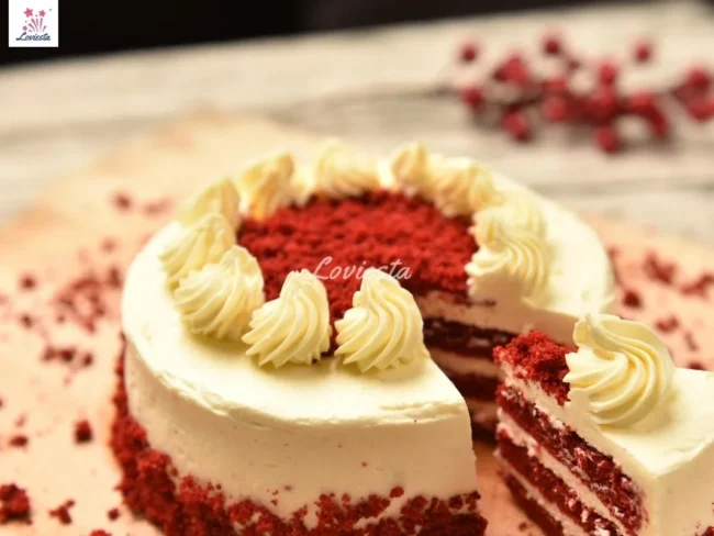 Round Shape Velvet Cake Loviesta 003