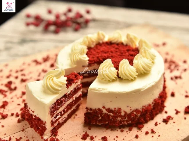 Round Shape Velvet Cake Loviesta 004