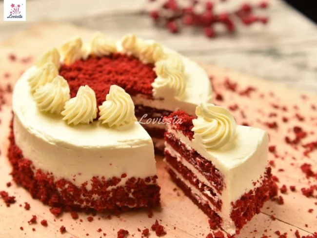 Round Shape Velvet Cake Loviesta.com