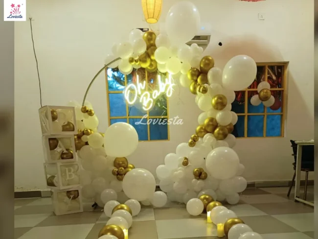 Oh Baby! Balloon Ring Decoration At Home In DelhiNCR 002