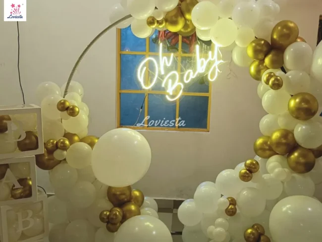 Oh Baby! Balloon Ring Decoration At Home In DelhiNCR 003