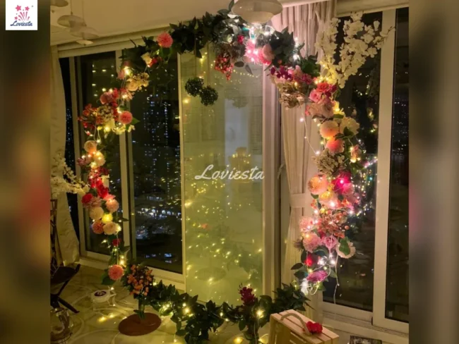 Flower Ring Decoration With Bohemian Style Dining At Home - Loviesta 001 Flower Ring Decoration With Bohemian Style Dining At Home - Loviesta