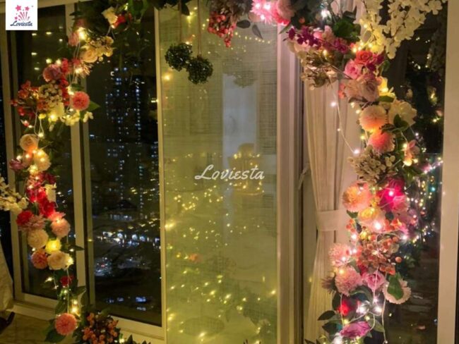 Flower Ring Decoration With Bohemian Style Dining At Home - Loviesta 002