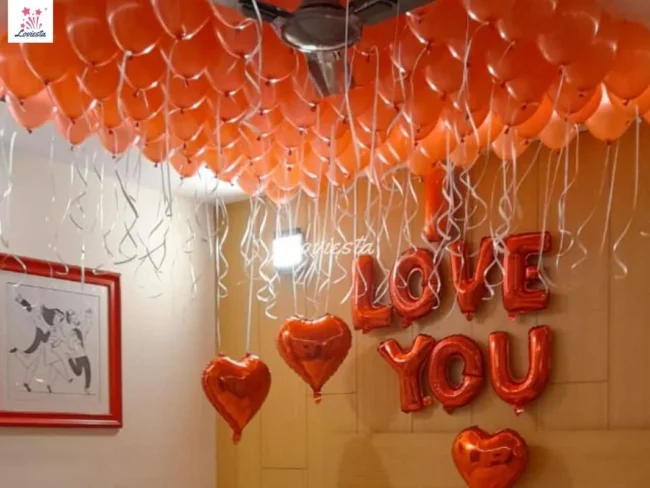 Love Proposal Decoration At HomeHotel Room 002