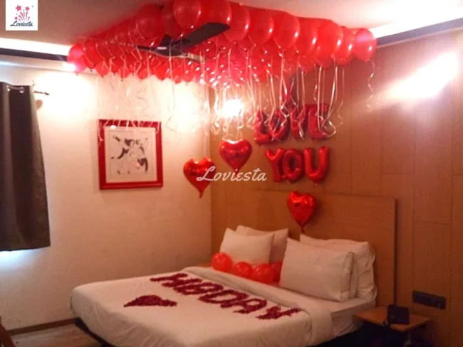 Love Proposal Decoration At HomeHotel Room 004