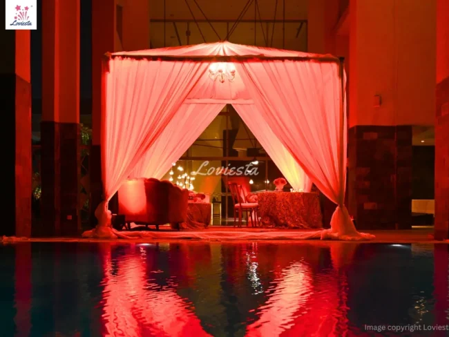 Private Poolside Cabana Candlelight Dinner In Vivanta Dwarka Sector 21 001 Private Poolside Cabana Candlelight Dinner In Vivanta Dwarka Sector 21