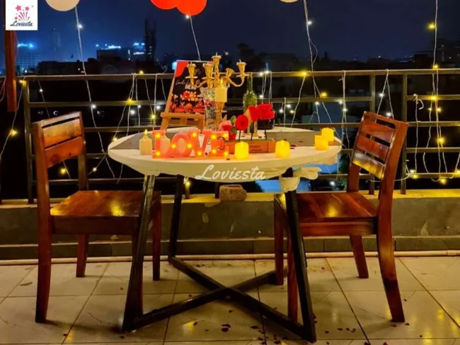 Rooftop Candlelight Dinner In Gurugram