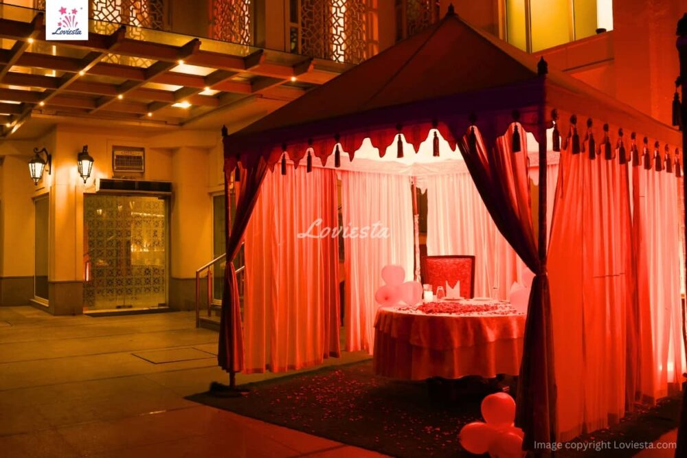 Open Air Gazeebo Cabana Dinner At The Umrao