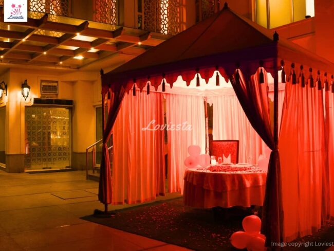 Open Air Gazeebo Cabana Dinner At The Umrao