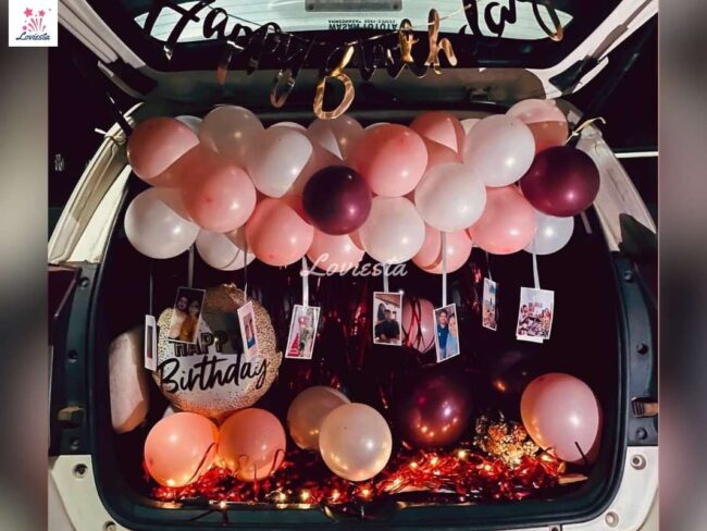 Fancy car boot decoration loviesta 001 Fancy Car Boot Surprise Decoration