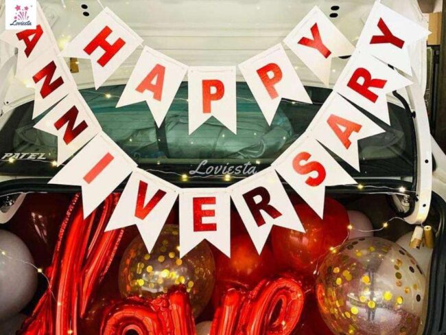 Happy Anniversary Car Boot Decoration Surprise 002