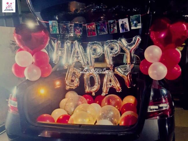 Happy B-Day Car Boot Surprise Decoration