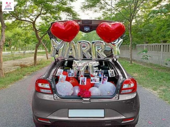 Marry Me Car Boot Decoration By Loviesta 001 Marry Me Car Boot Decoration