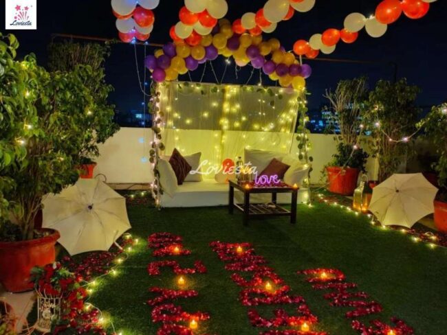 Whimsical Rooftop Cabana Candlelight Dinner In Gurugram 002