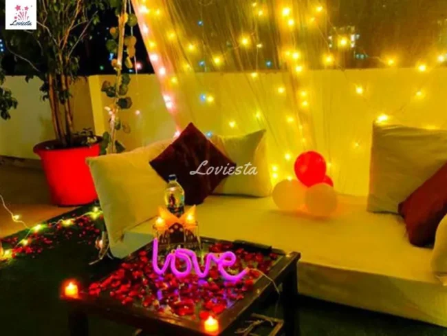 Whimsical Rooftop Cabana Candlelight Dinner In Gurugram 004