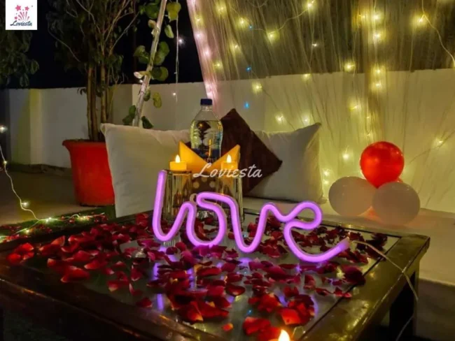 Whimsical Rooftop Cabana Candlelight Dinner In Gurugram 005