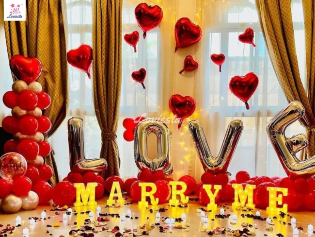Adoring Marriage Proposal Decoration 002