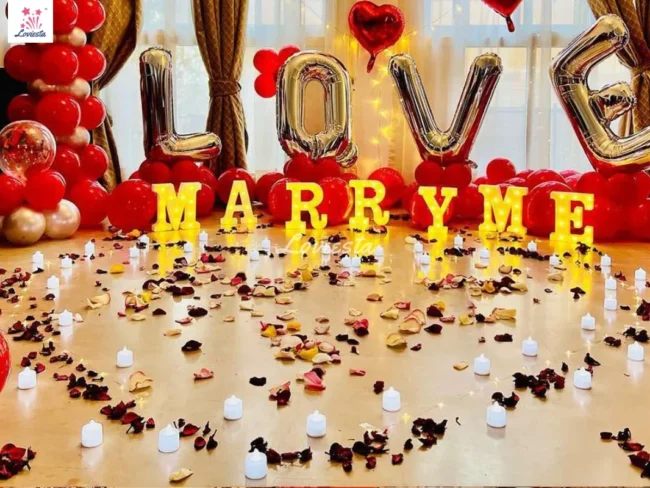 Adoring Marriage Proposal Decoration 003