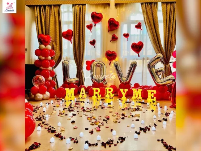 Adoring Marriage Proposal Decoration 004