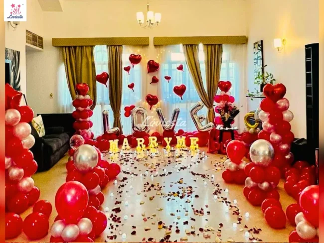 Adoring Marriage Proposal Decoration 005